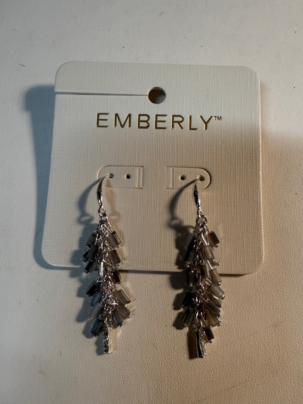 Silver Dangle Cluster Earrings Emberly
